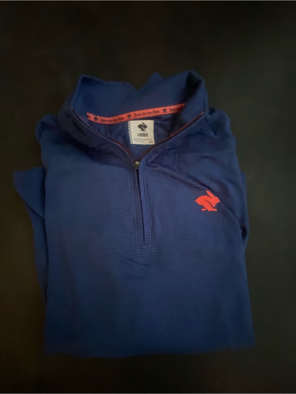 Rabbit 1/4 zip Layer one in Navy with Red Logo